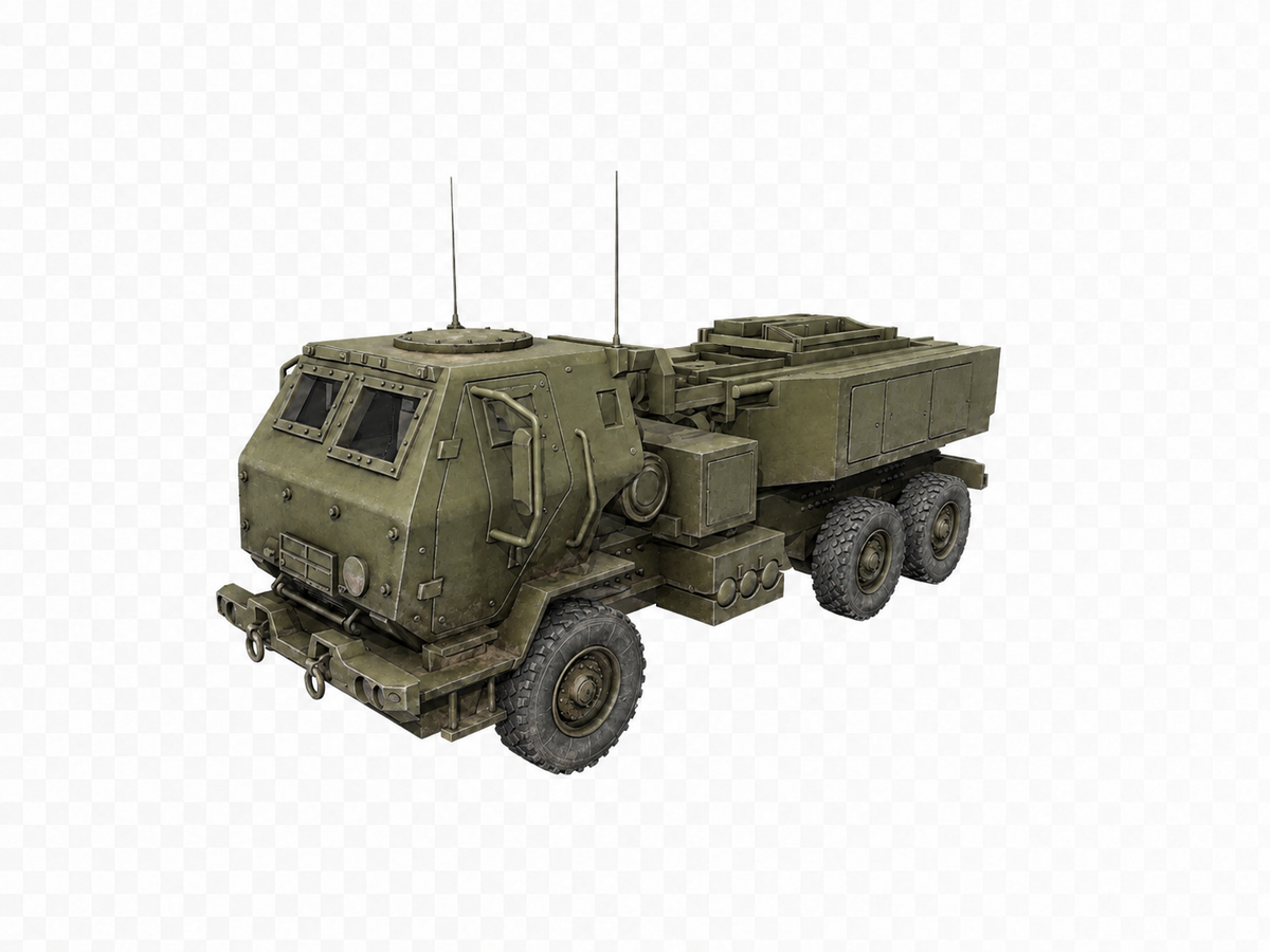 M142 HIMARS GMLRS Hochmobiler Mehrfachraketenwerfer im Transport-Modus