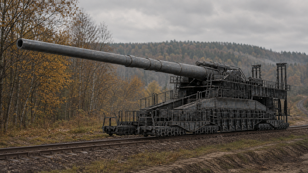 80-cm-Kanone (E) Schwerer Gustav Überschweres Eisenbahngeschütz
