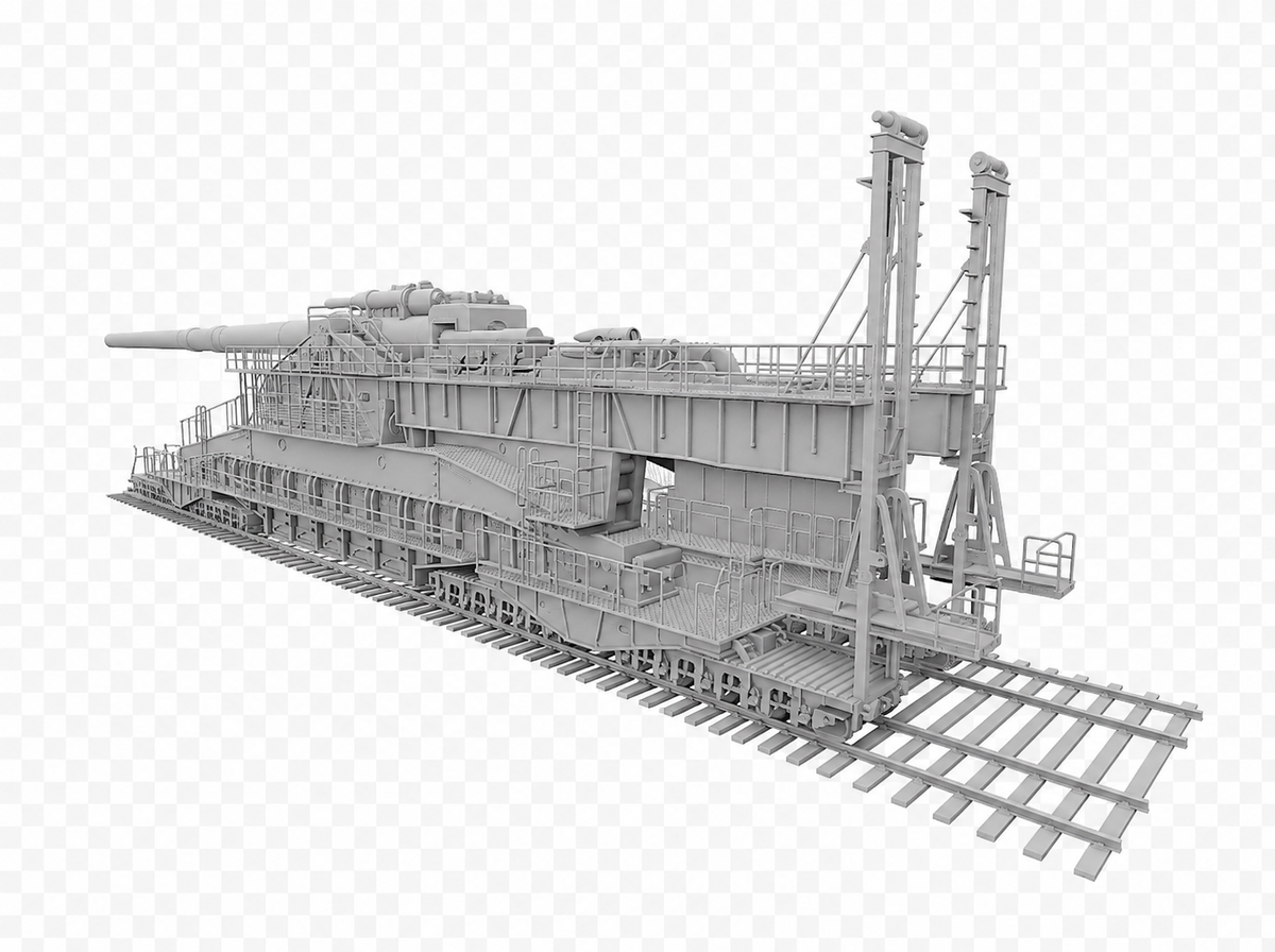 80-cm-Kanone (E) Schwerer Gustav Überschweres Eisenbahngeschütz