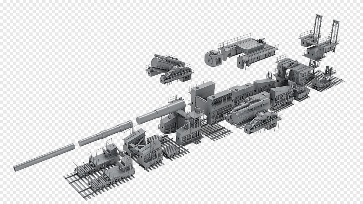 80-cm-Kanone (E) Schwerer Gustav Überschweres Eisenbahngeschütz