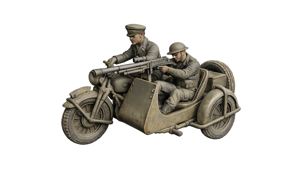 Norton 633 WD Big 4 Schweres Militärmotorradgespann