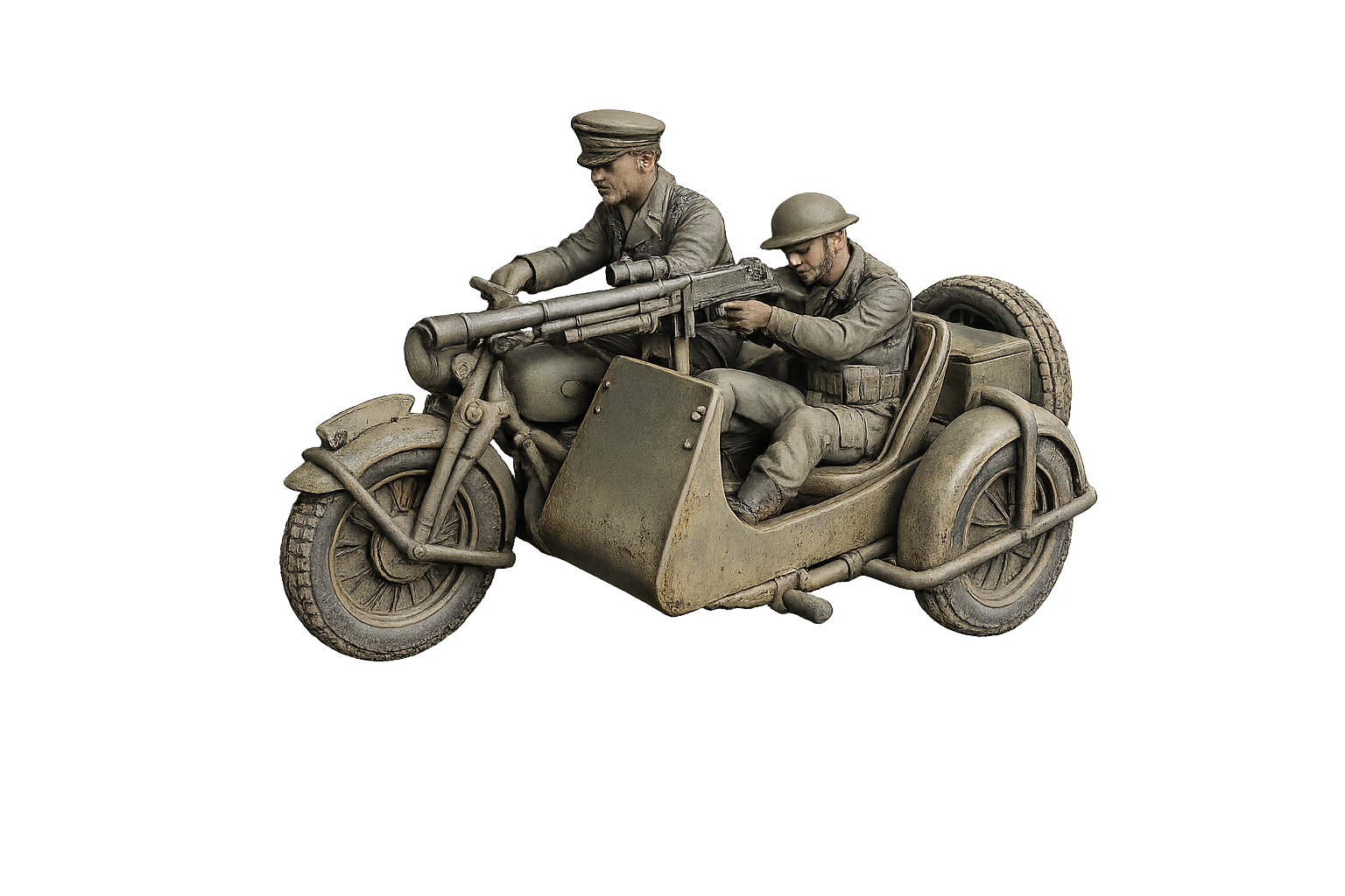 Norton 633 WD Big 4 Schweres Militärmotorradgespann