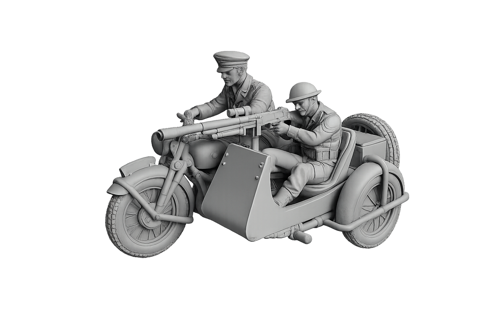Norton 633 WD Big 4 Schweres Militärmotorradgespann