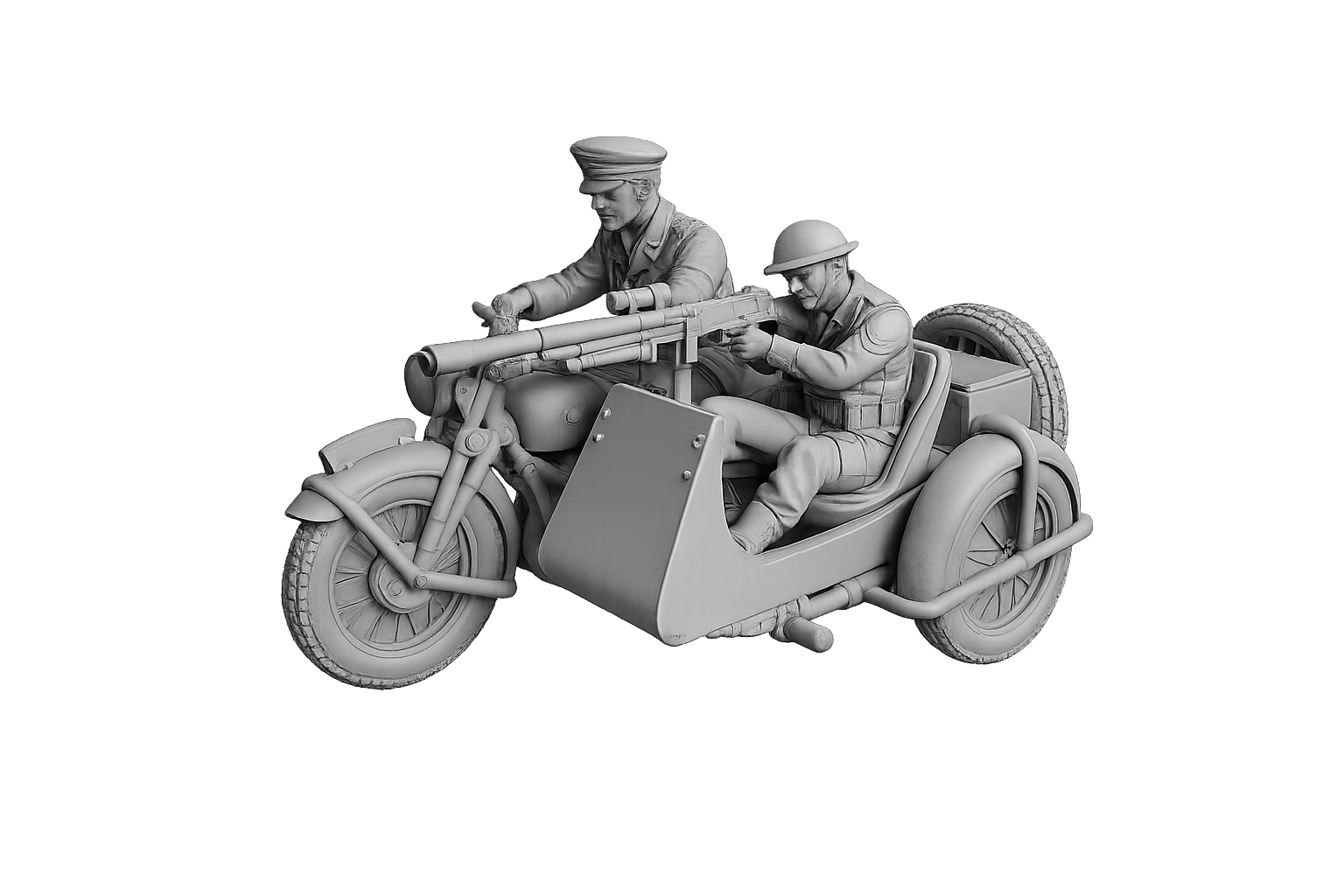 Norton 633 WD Big 4 Schweres Militärmotorradgespann