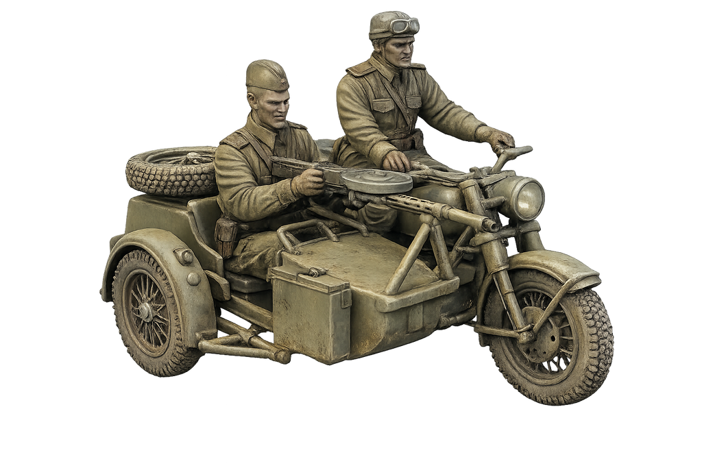 IMZ-Ural M-72 Schweres Militärmotorrad mit Beiwagen