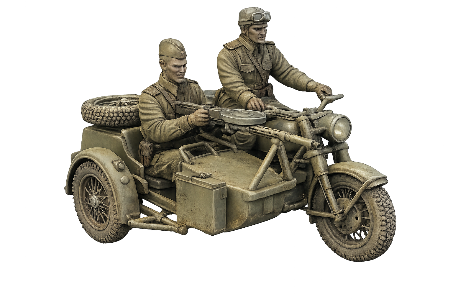 IMZ-Ural M-72 Schweres Militärmotorrad mit Beiwagen