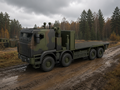 IVECO 8×8 Flachbettplattform mit hydraulischem Ladekran