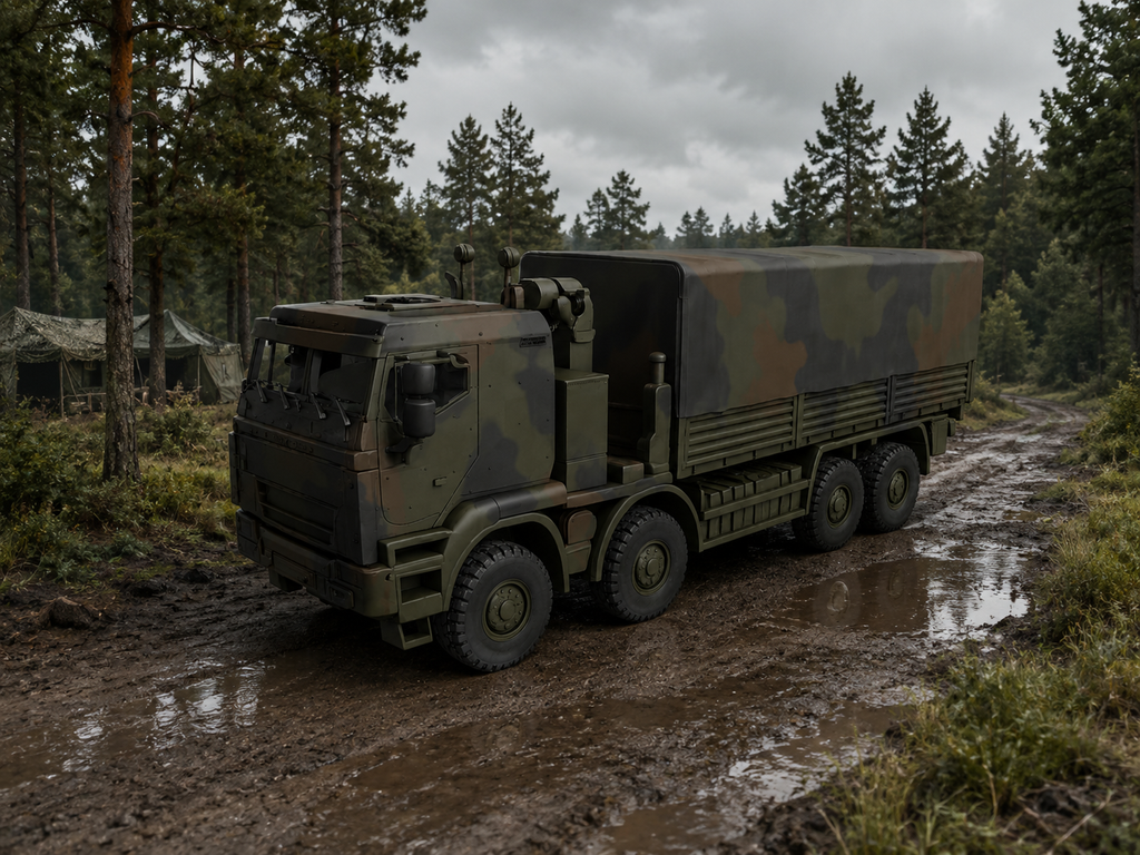 IVECO Trakker 8×8 Pritsche mit geschlossenem Planen-Aufbau Typ 02