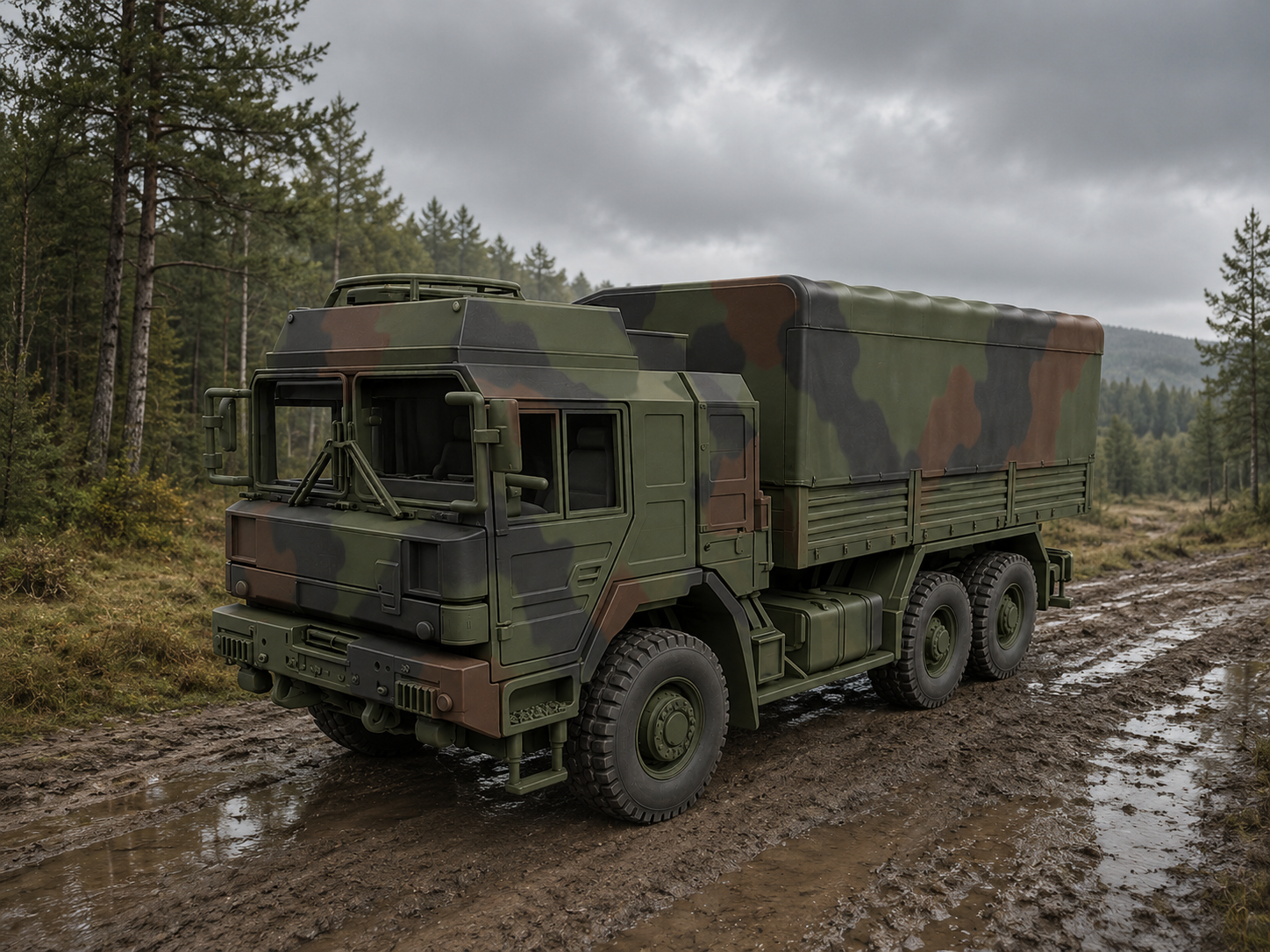 RMMV HX2 6×6 Pritsche mit geschlossenem Planen-Aufbau Typ 02