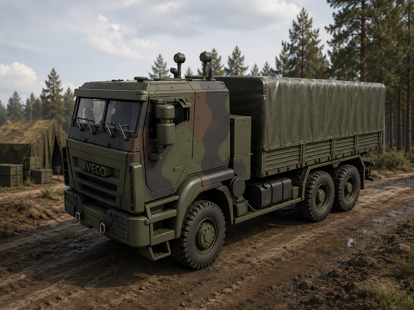 IVECO Trakker 6×6 Pritsche mit Planenaufbau Typ 02