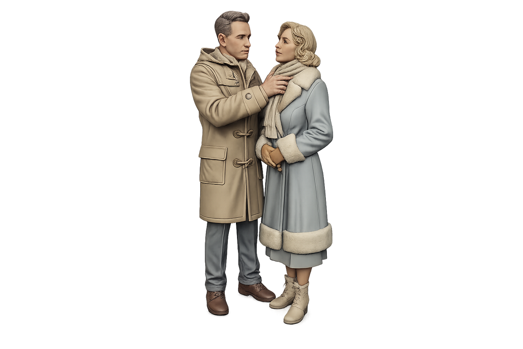 Pärchen - Winterszene der 1930er-Jahre (Kopie)