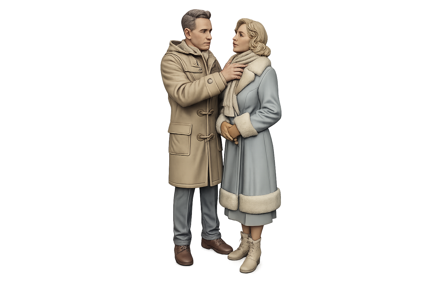 Pärchen - Winterszene der 1930er-Jahre (Kopie)