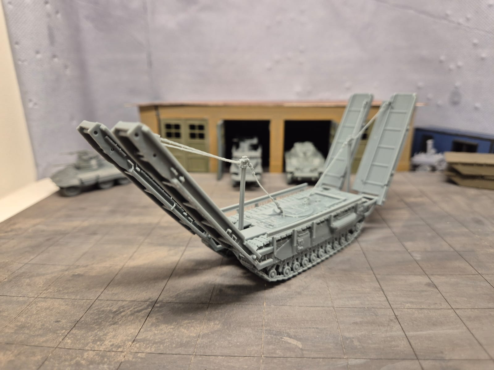 Churchill ARK Gepanzerter Rampenträger und Behelfsbrücke Hochgeklappte Einsatzstellung