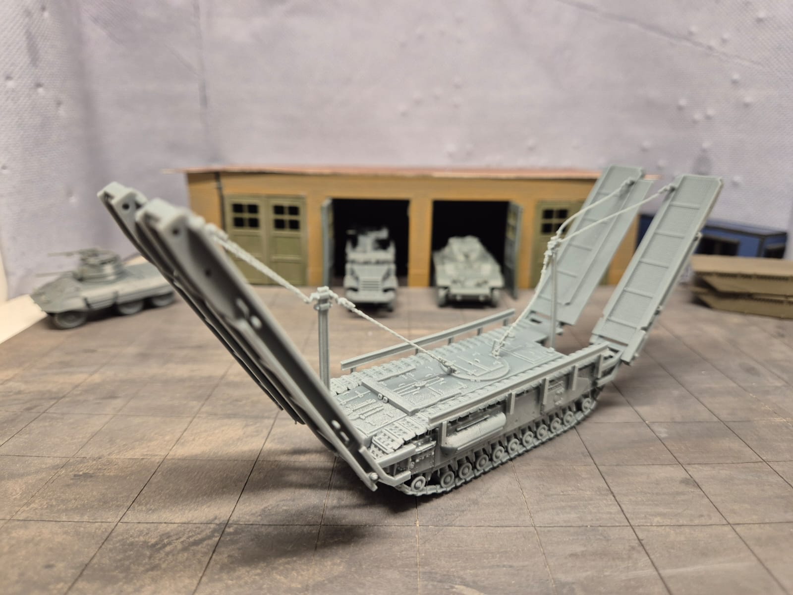 Churchill ARK Gepanzerter Rampenträger und Behelfsbrücke Hochgeklappte Einsatzstellung
