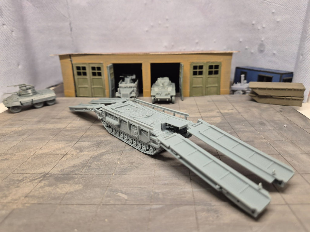 Churchill ARK Gepanzerter Rampenträger und Behelfsbrücke Aufgeklappte Einsatzstellung