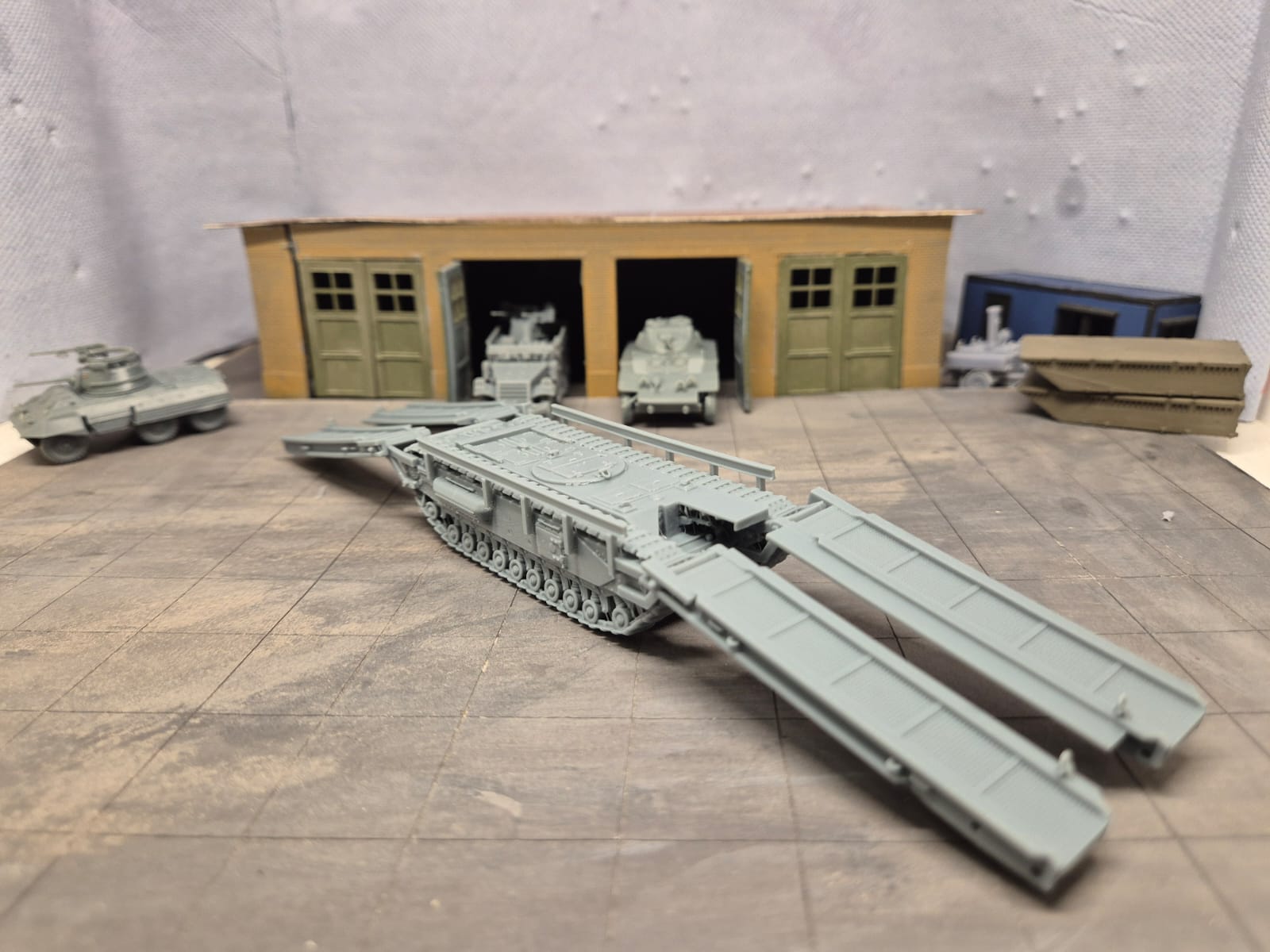 Churchill ARK Gepanzerter Rampenträger und Behelfsbrücke Aufgeklappte Einsatzstellung