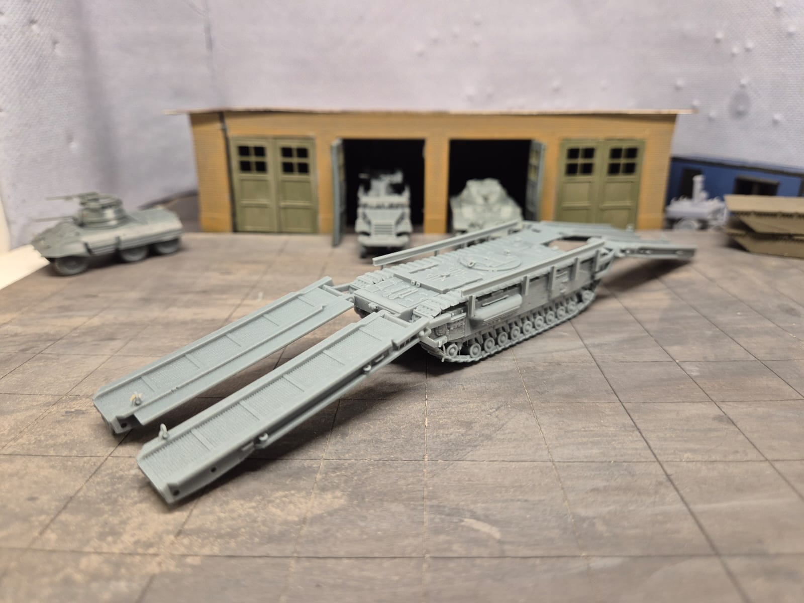 Churchill ARK Gepanzerter Rampenträger und Behelfsbrücke Aufgeklappte Einsatzstellung