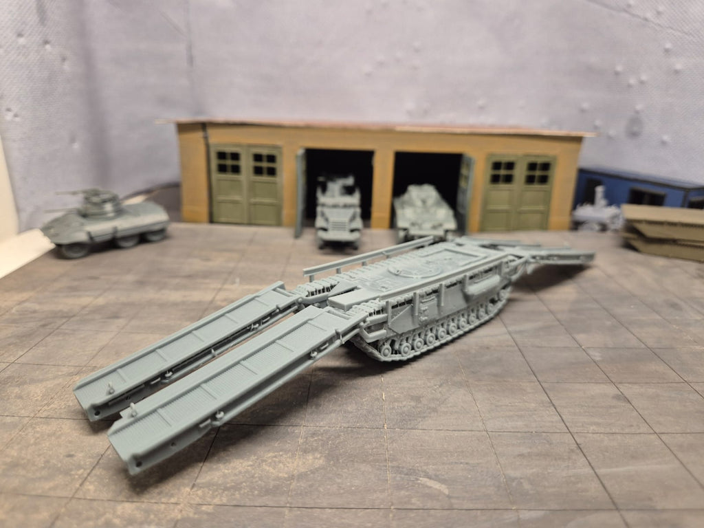 Churchill ARK Gepanzerter Rampenträger und Behelfsbrücke Aufgeklappte Einsatzstellung