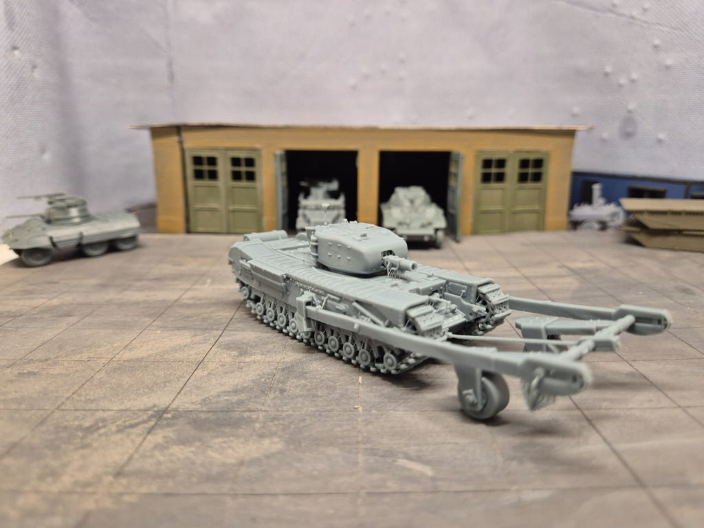 Churchill Mk. IV AVRE Gepanzerter Pionier- und Minenräumpanzer mit Minenroller