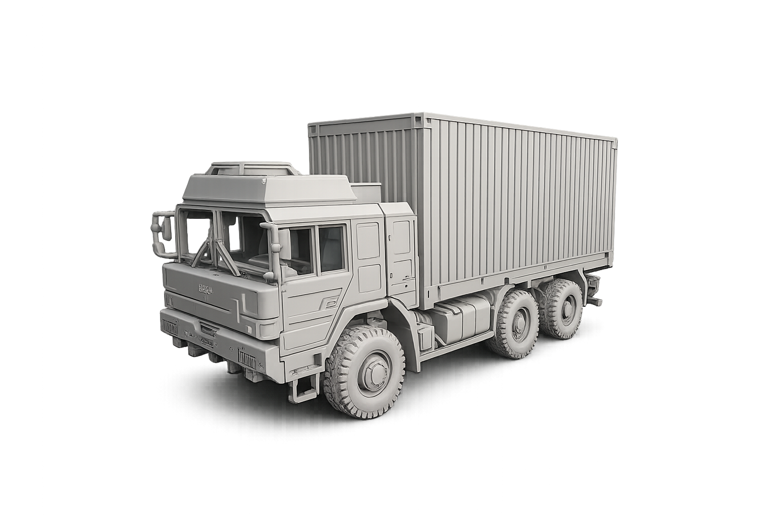 RMMV HX2 6×6 Containerchassis-Aufbau mit Transportcontainer