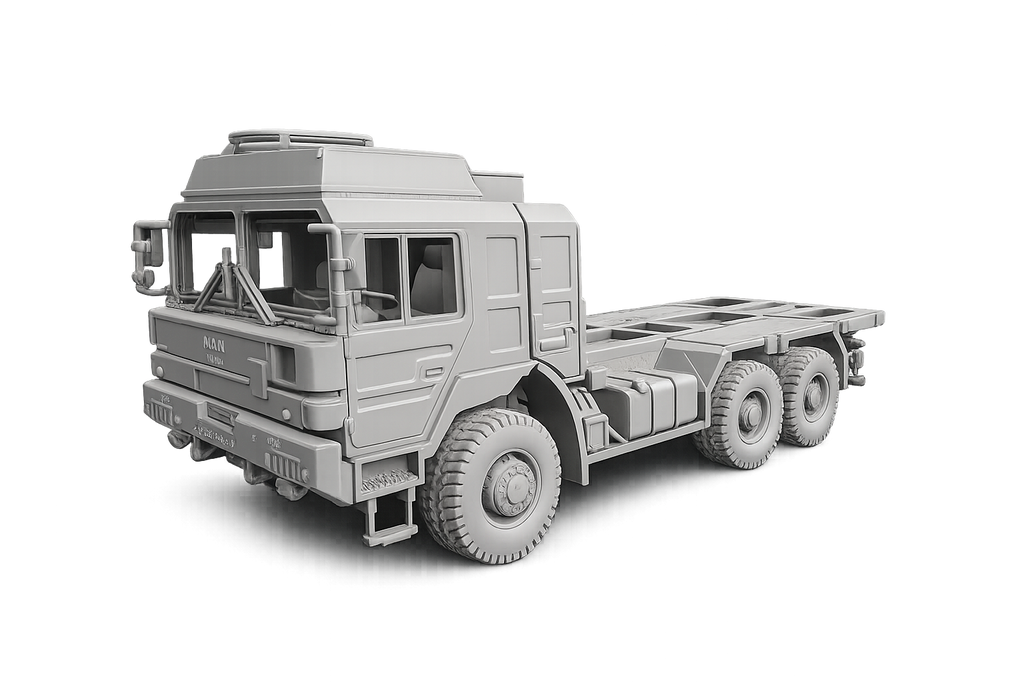 RMMV HX2 6×6 Containerchassis-Aufbau