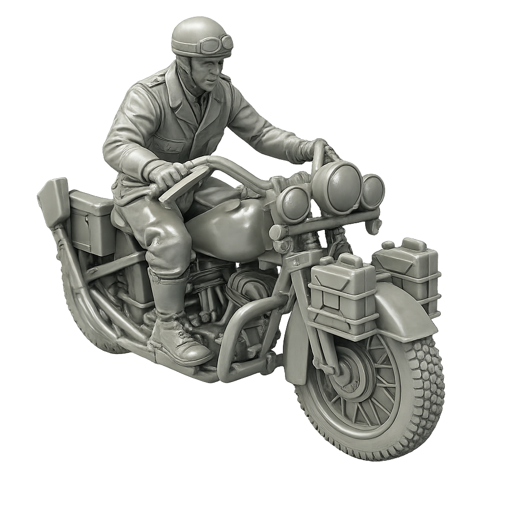 Harley-Davidson WLA inkl. Fahrer