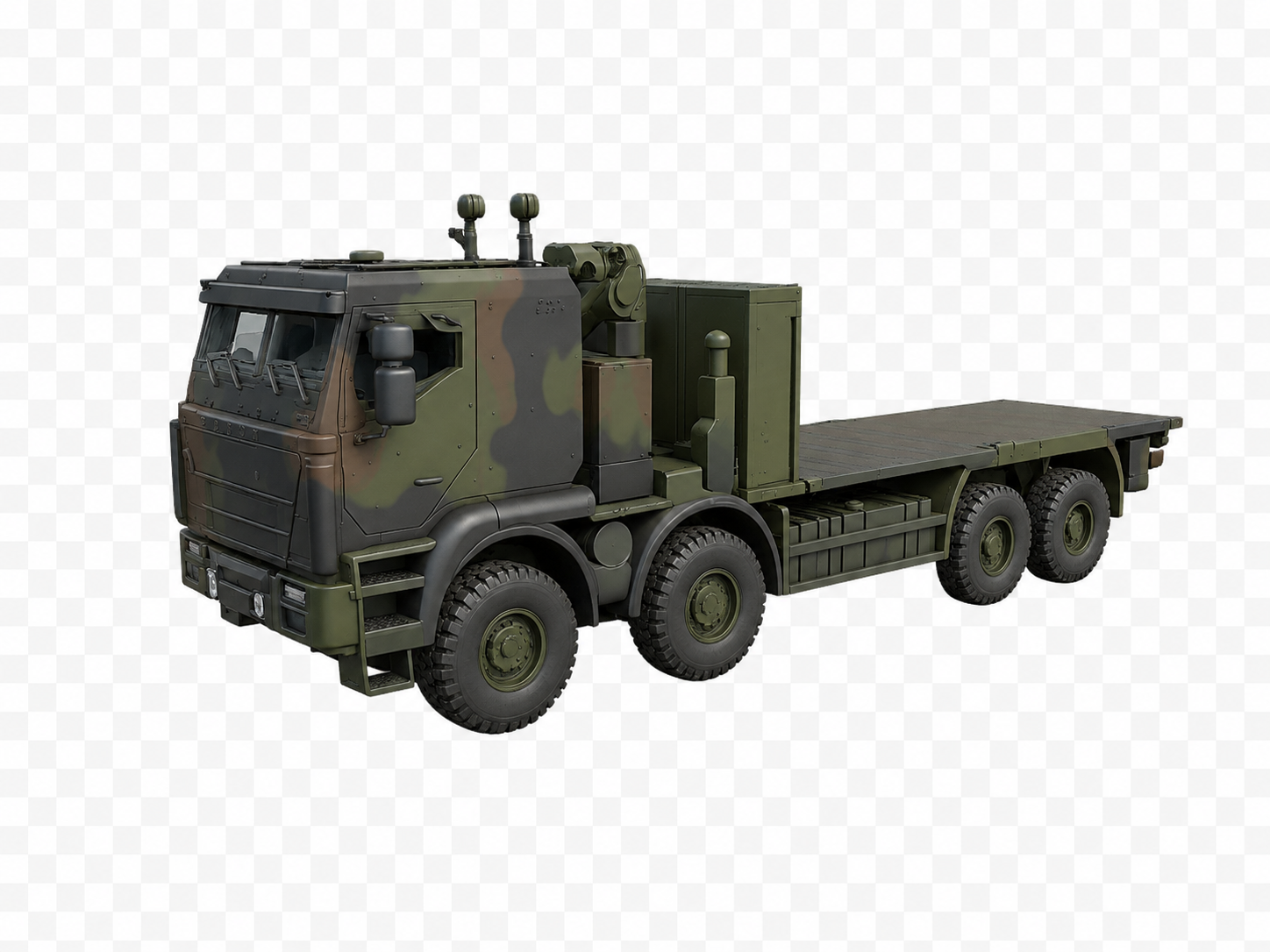 IVECO 8×8 Flachbettplattform mit hydraulischem Ladekran
