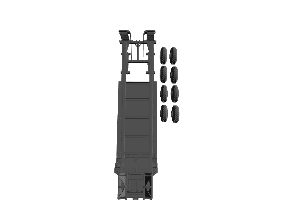 M15 Schwerer Tieflade-Sattelauflieger Transportmodus mit hochgeklappten Rampen