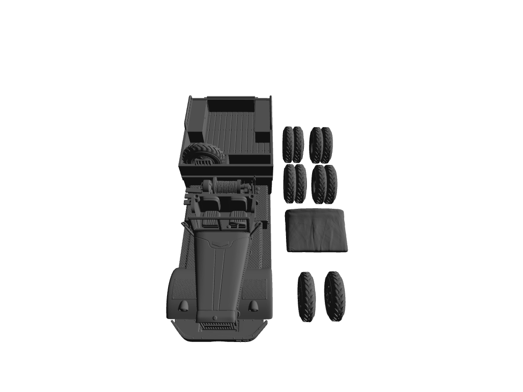 M20 Schwere Panzertransporter- und Ballastzugmaschine mit Leichte Kabinenausführung mit offener Ballastpritsche