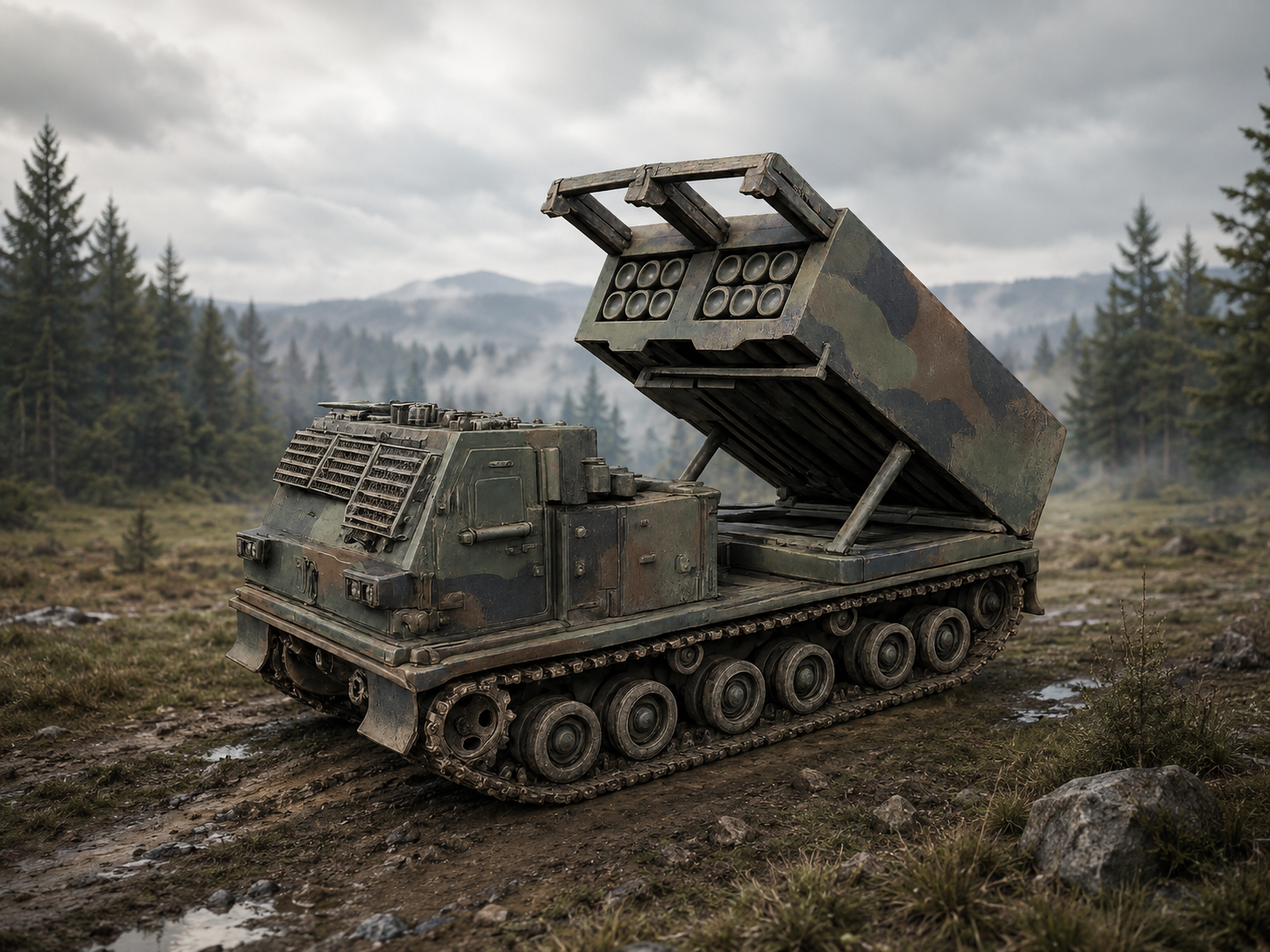 M270 MLRS Gepanzerter Mehrfachraketenwerfer Aktiv-Modus