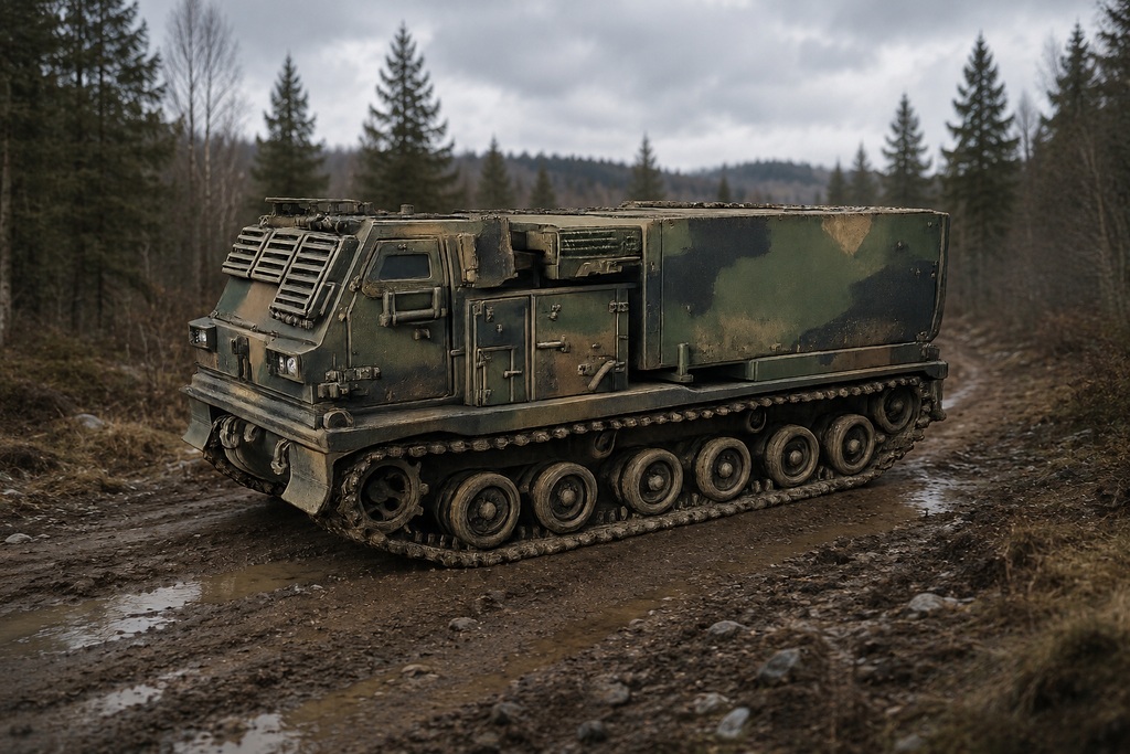 M270 MLRS Gepanzerter Mehrfachraketenwerfer Transport-Modus