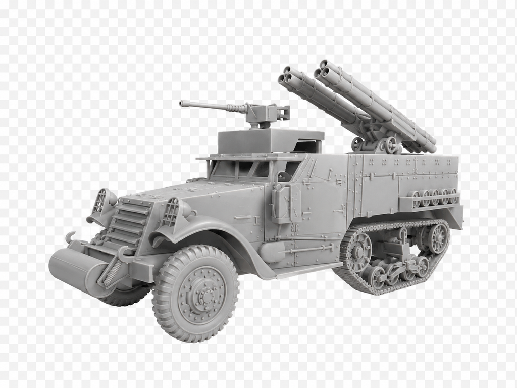 M2A1 mit zwei Dreifach-Raketenwerfern Experimenteller mobiler Raketenwerfer