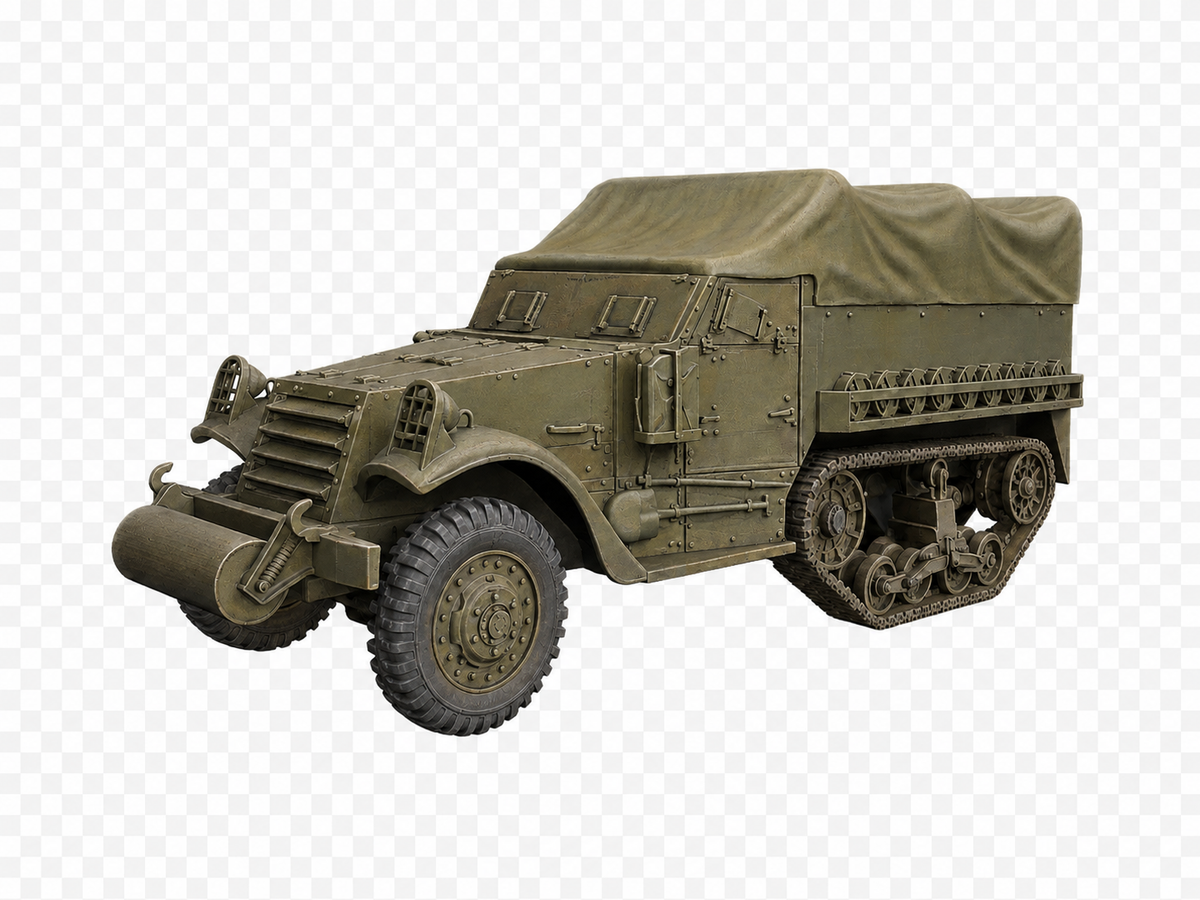 M5 Gepanzerter Halbketten-Mannschaftstransporter Mit aufgezogenem Verdeck
