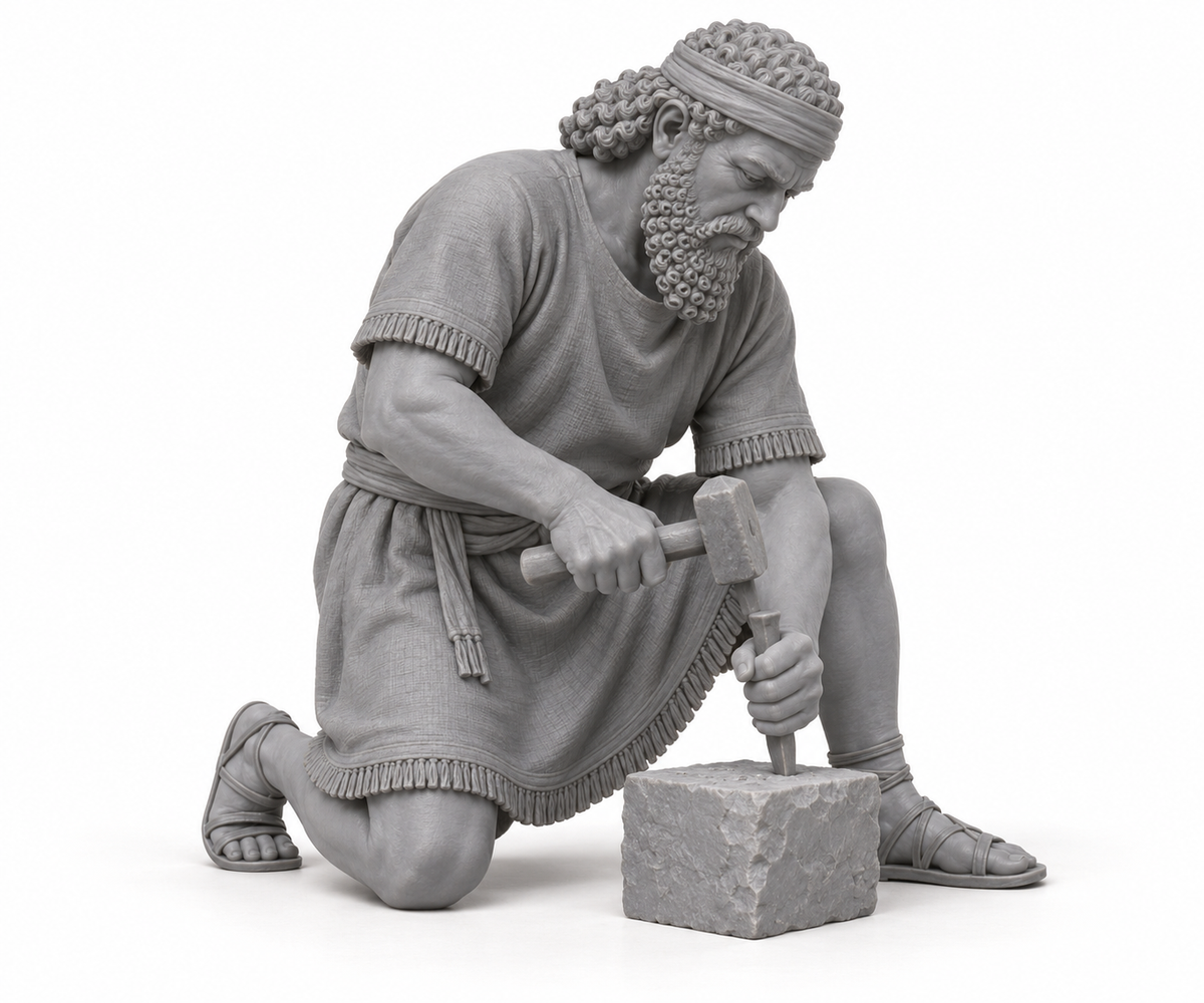Assyrischer Steinmetz - Antike – Vorderer Orient - Assyrische Handwerker