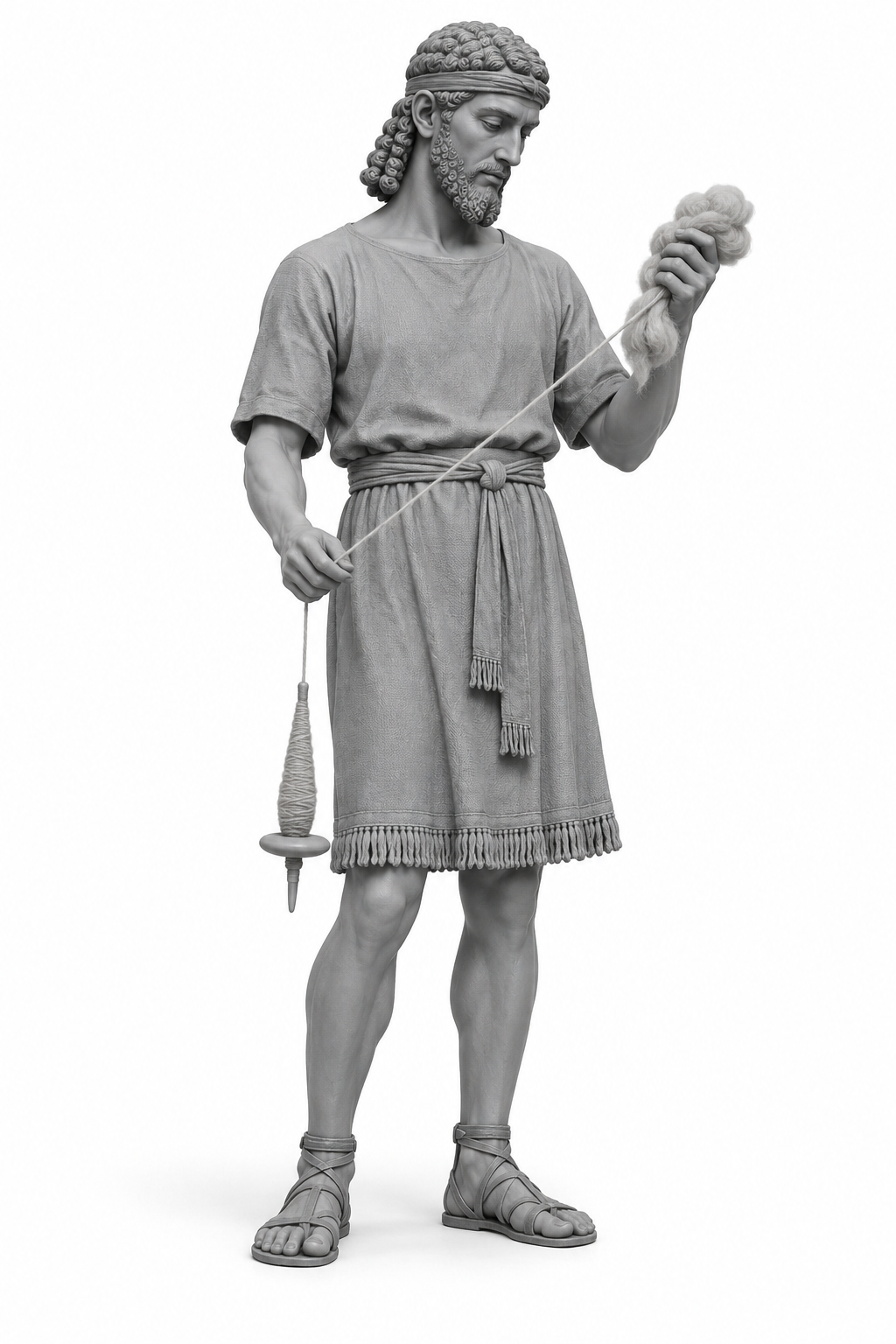 Assyrischer Garnspinner - Antike – Vorderer Orient - Assyrische Handwerker