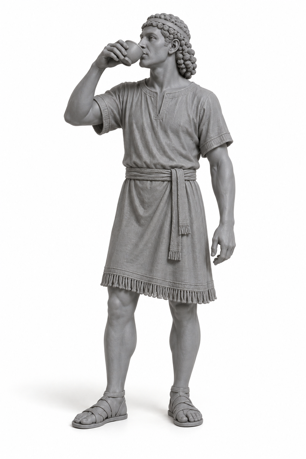 Assyrischer Handwerker beim Trinken - Antike – Vorderer Orient - Assyrische Handwerker
