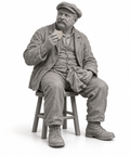 Bergmann bei der Brotzeit - Historische Berufe um 1900–1930 - Bergleute