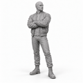 Skinhead mit verschränkten Armen - Subkulturen & Straßenleben - Skinhead-Subkultur