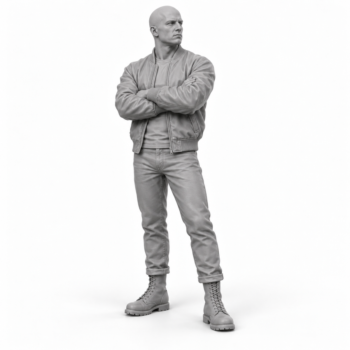 Skinhead mit verschränkten Armen - Subkulturen & Straßenleben - Skinhead-Subkultur