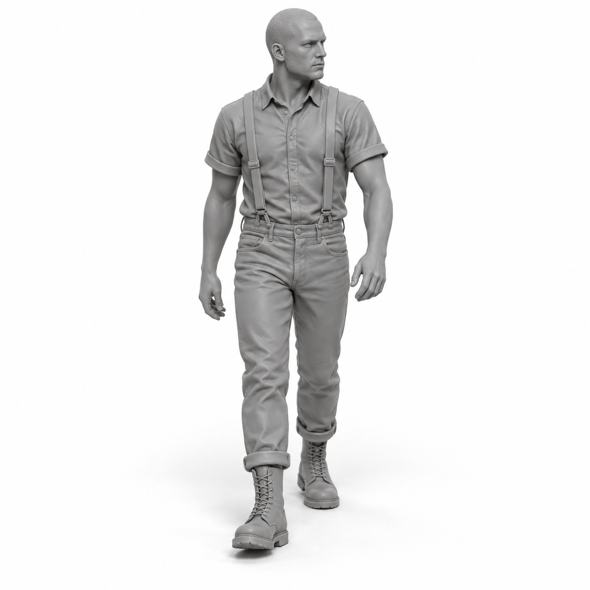 Skinhead mit Hosenträgern - Subkulturen & Straßenleben - Skinhead-Subkultur