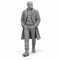 Skinhead mit Mantel - Subkulturen & Straßenleben - Skinhead-Subkultur