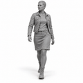 Skinhead-Frau mit Jeansrock - Subkulturen & Straßenleben - Skinhead-Subkultur