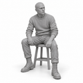 Skinhead auf Hocker - Subkulturen & Straßenleben - Skinhead-Subkultur