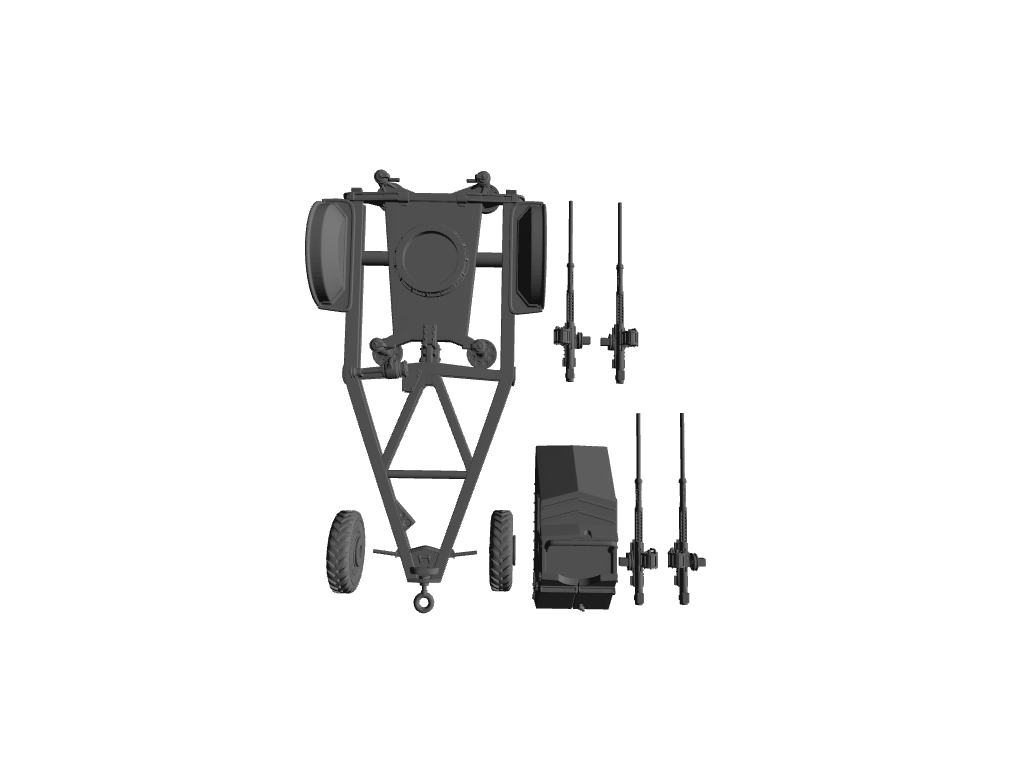 20-mm-Polsten-Flakvierling Leichtes Flugabwehrgeschütz Transport-Modus