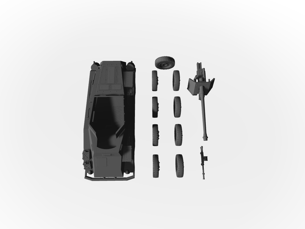 Sd.Kfz. 234/4 Schwerer acht­rädriger Panzerspähwagen und Panzerabwehrkanonenwagen Gerät 96