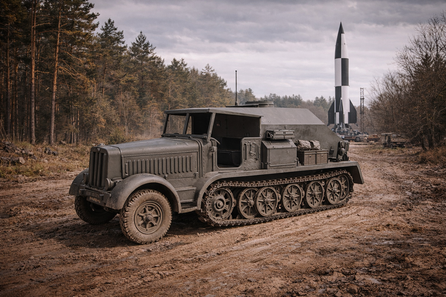 Sd.Kfz. 7/3 Feuerleitpanzerfahrzeug für V2-Raketen Startkontrollwagen