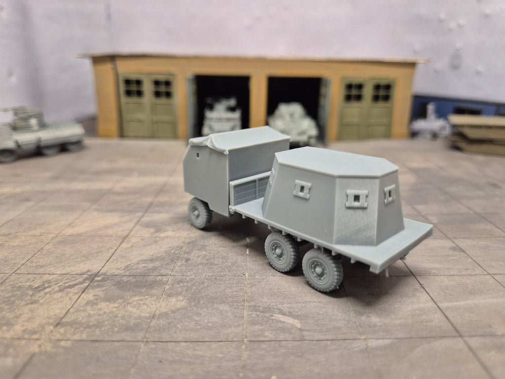 Type 2 Bison Mobile Pillbox Improvisierter gepanzerter Lastwagen und mobiler Bunker