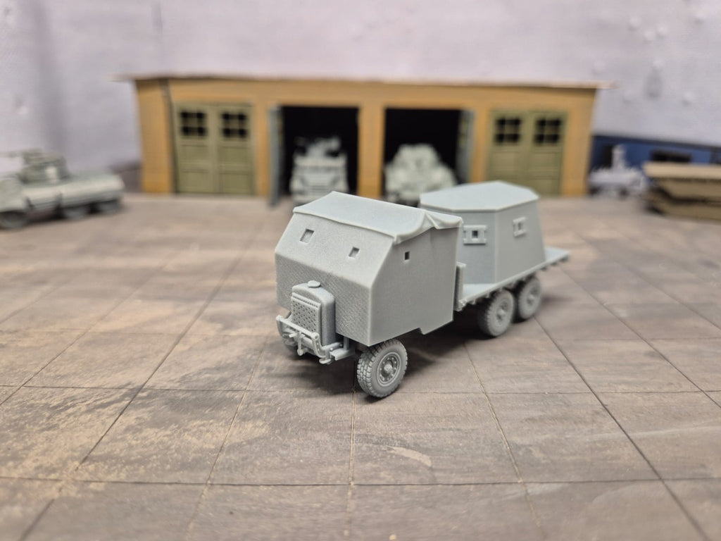 Type 2 Bison Mobile Pillbox Improvisierter gepanzerter Lastwagen und mobiler Bunker