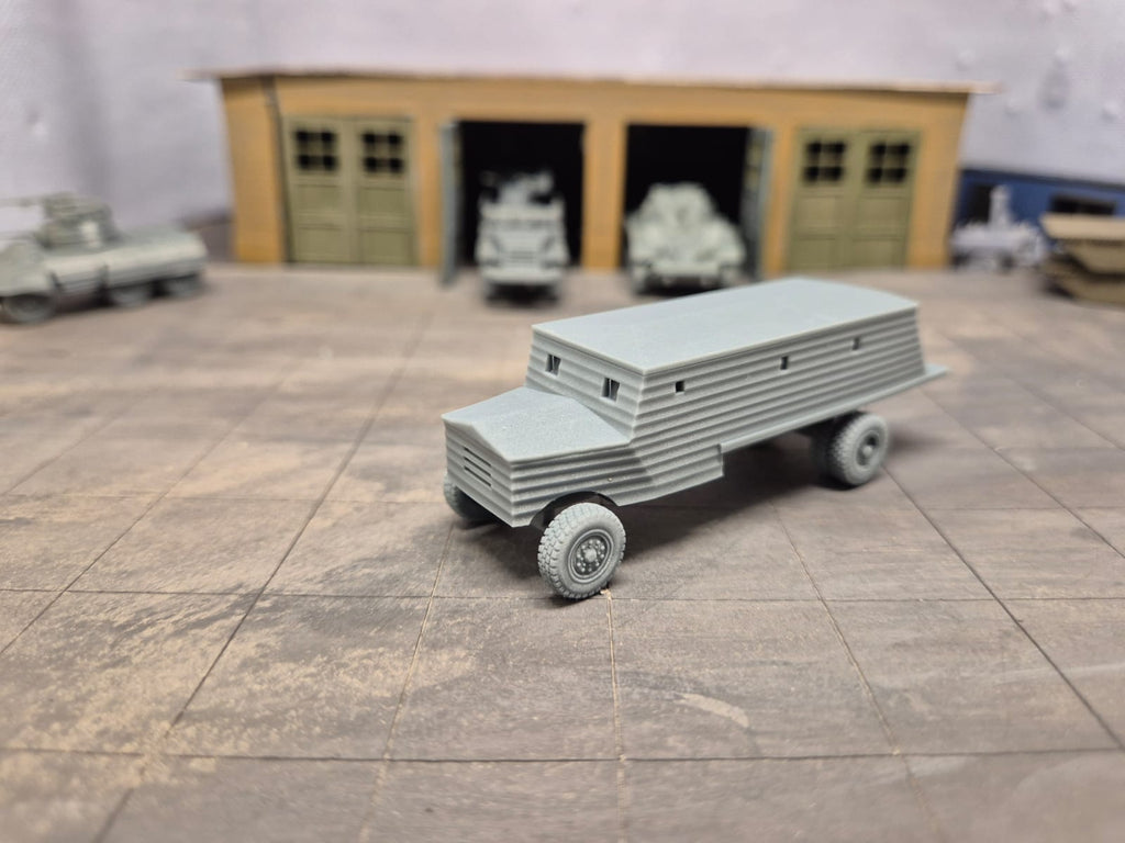 Type 3 Bison Mobile Pillbox Improvisierter gepanzerter Lastwagen und mobiler Bunker