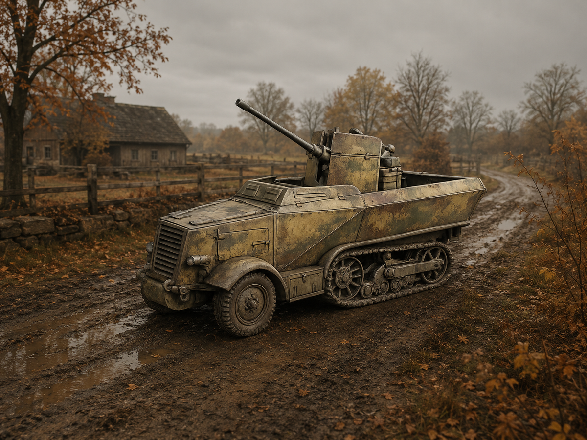 Leichte Selbstfahrlafette für 2-cm-Flak 38 auf Unic P107 U304(f)